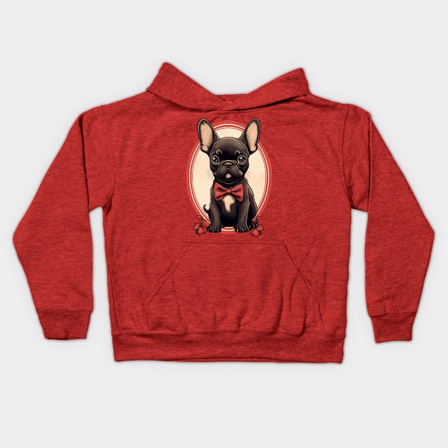 French Bulldog Tattoo Kids Hoodie by JunkyDotCom